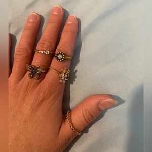 Faux Gold Ring Bundle
